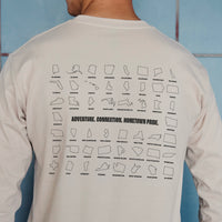 50 States Printed Long Sleeve Tee