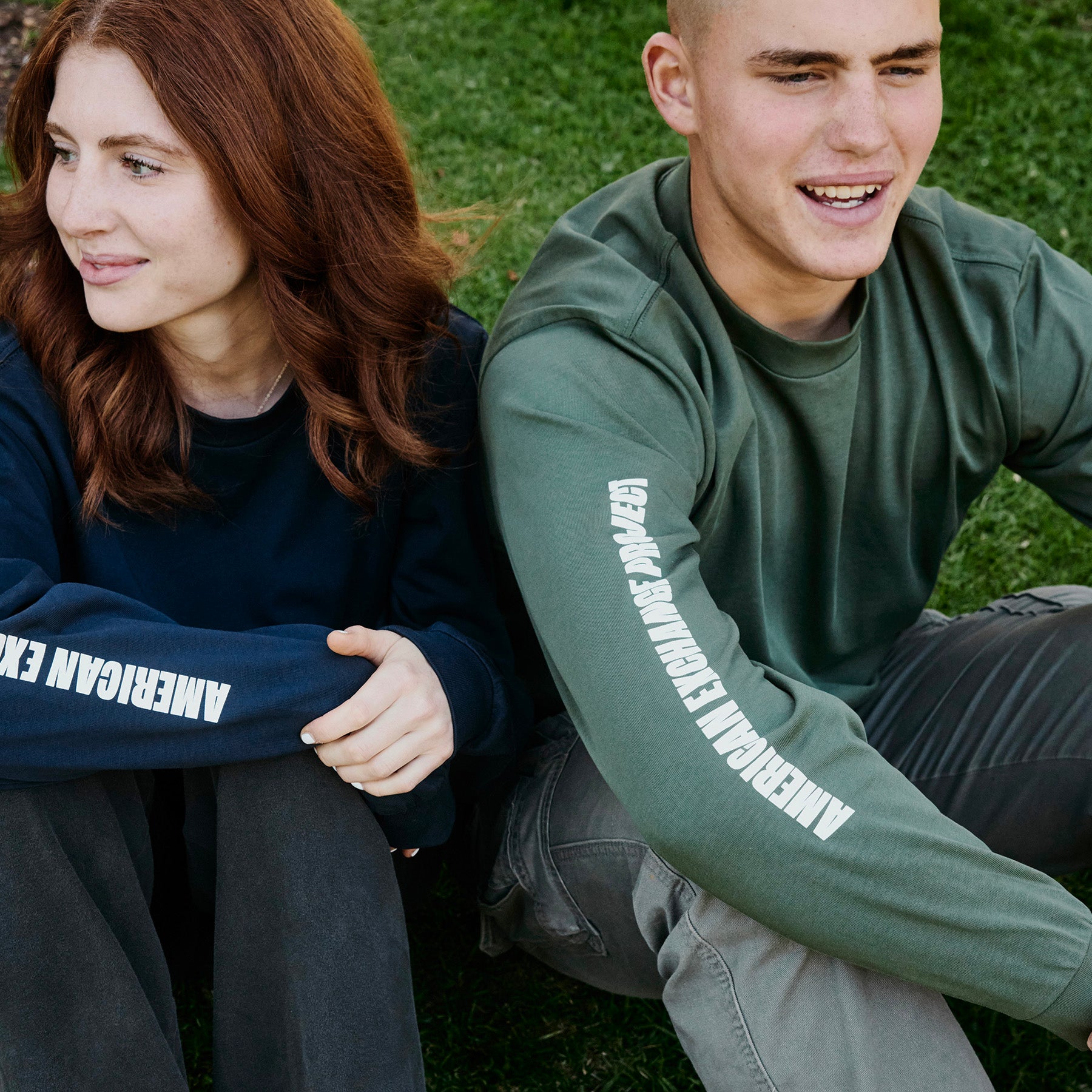 Signature Long Sleeve Tee With Printed Sleeve