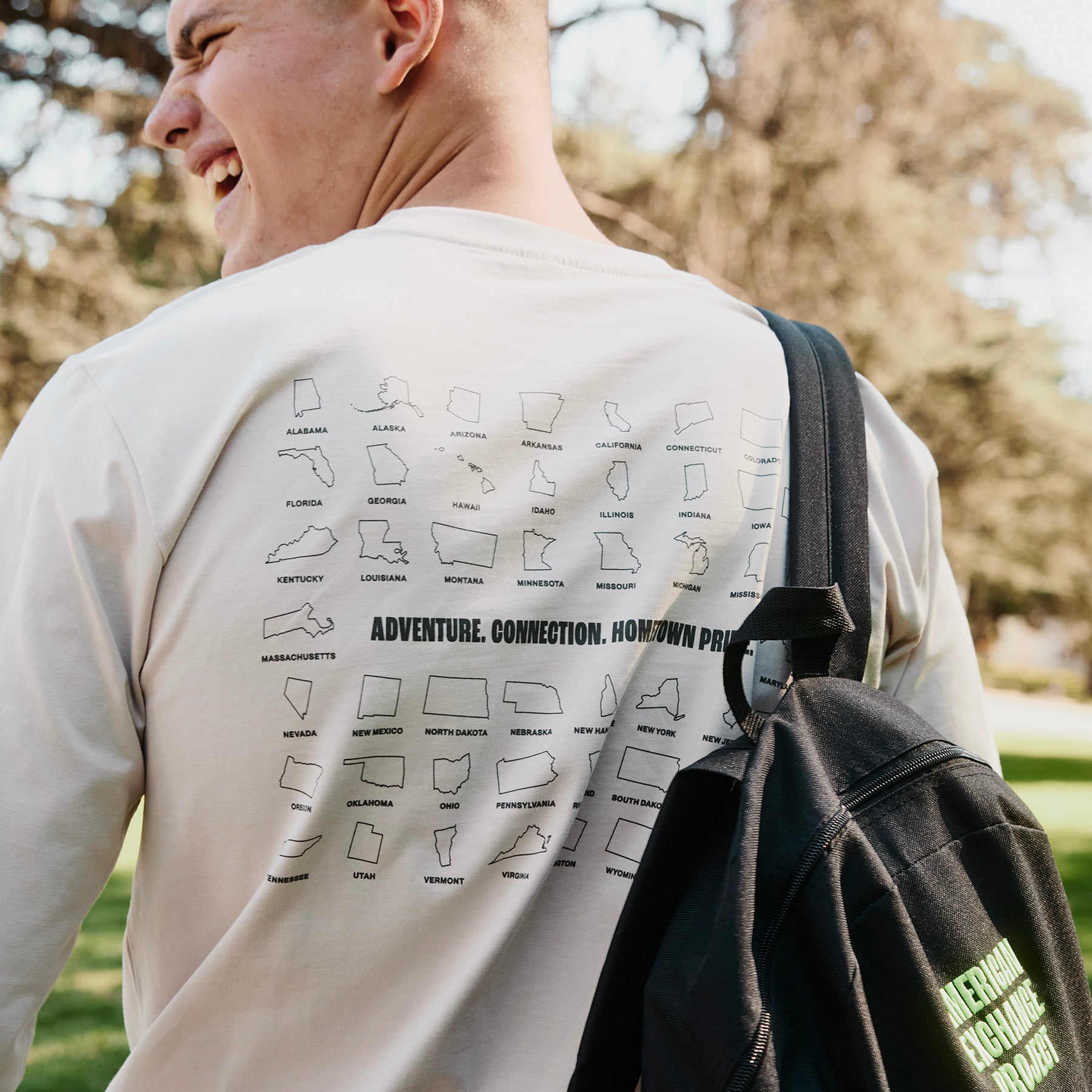 Signature Embroidered Compact Sustainable Backpack