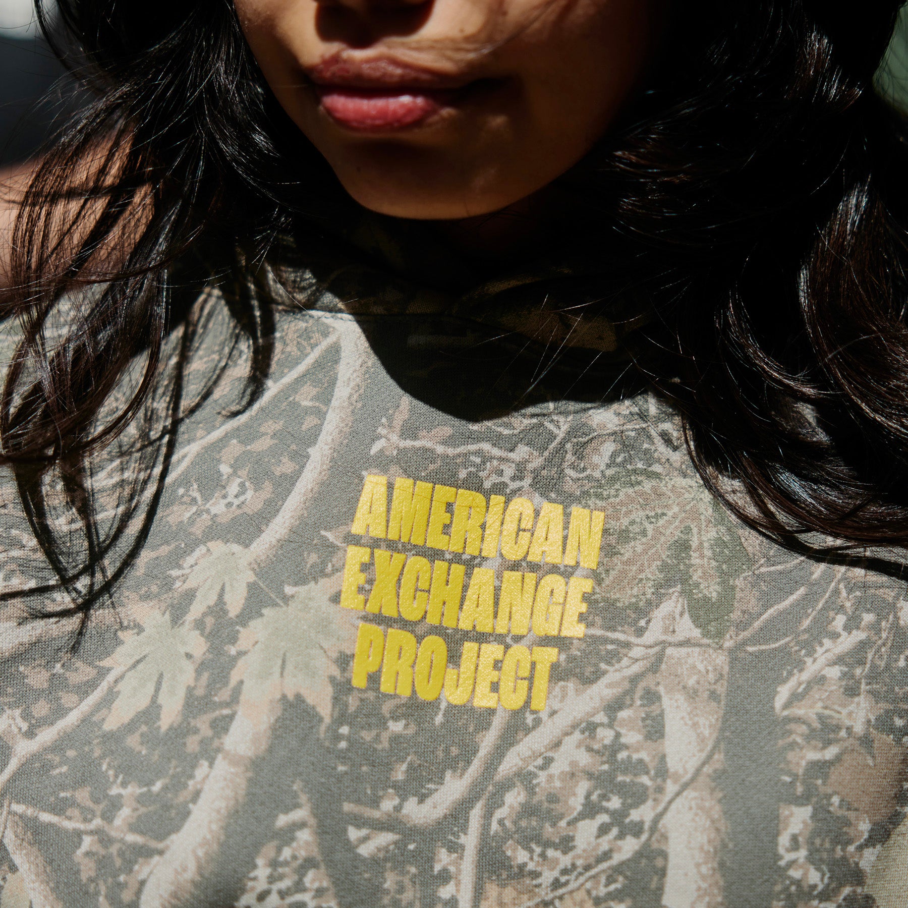Adventure. Connection. Hometown Pride. Printed Camo Hoodie